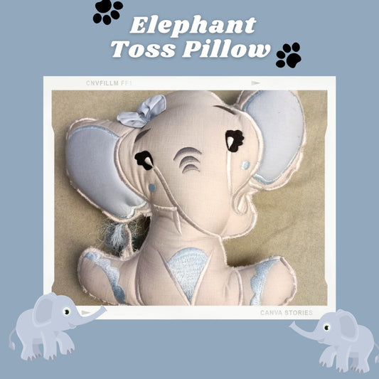 elephant toss pillow